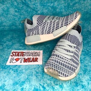 Adidas NMD R1 Women’s White Green Low Top Cushioned Athletic Shoes